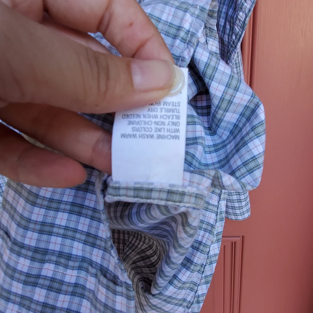 Timberland Men's Casual Green Checkered Button Down Shirt - Picture 6 of 12